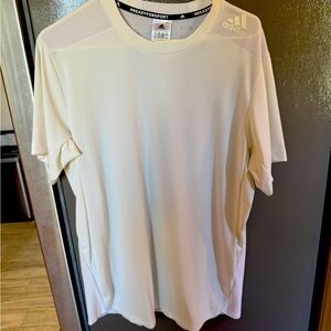 XL White logo on White Adidas sweat proof shirt